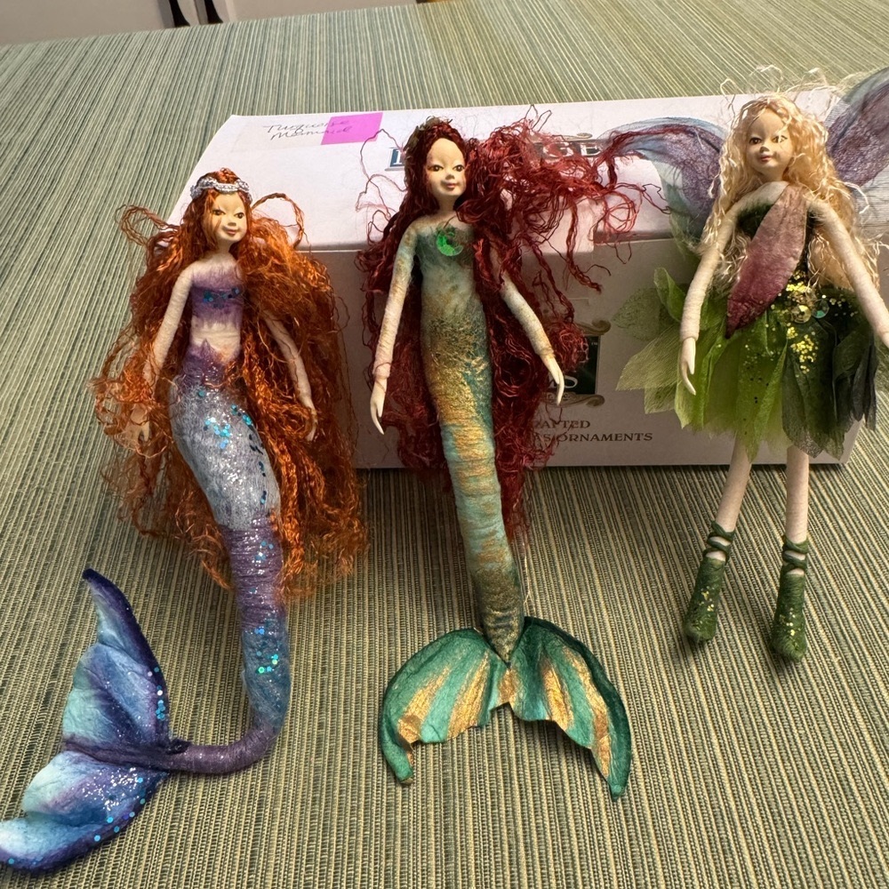 Kurt S. Adler Hand Painted Collectable Mermaids.